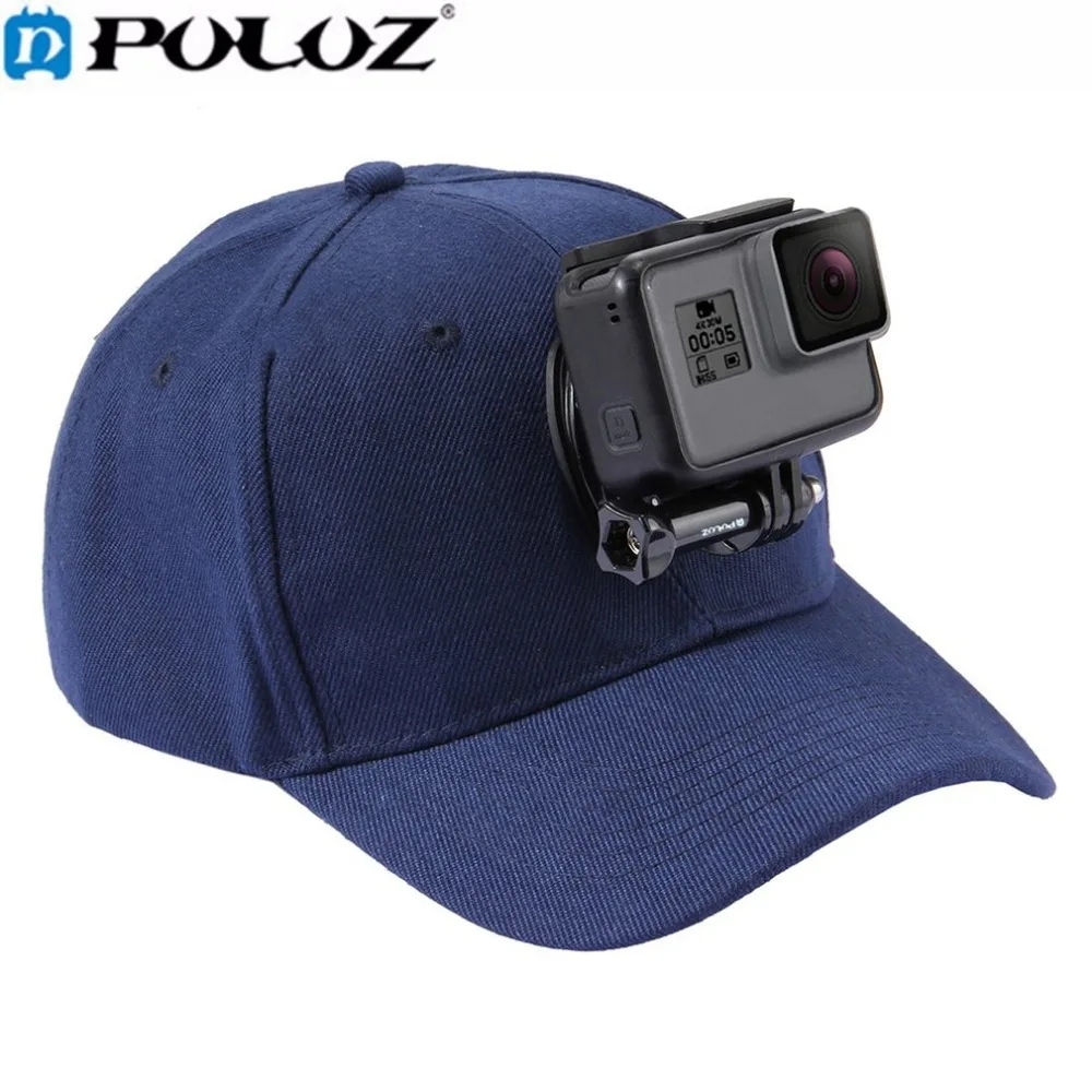 Puluz спортивные Камера шапка для GoPro Интимные Аксессуары Регулируемый Кепки с Шурупы и J стента База для GoPro HERO5 HERO4 сеанса