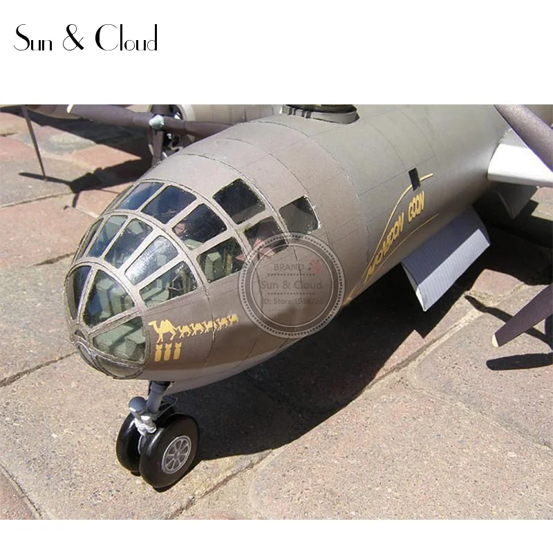 1:47 DIY 3D B29 suперфоtress бомбардировщик самолет Бумажная модель Сборка ручная работа