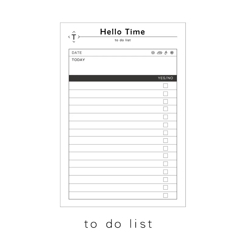 To Do List EZONE мини-Блокнот записная книжка, чтобы сделать список лексики, ежедневный ежемесячный недельный блокнот для заметок, школьные канцелярские принадлежности - Цвет: To Do List