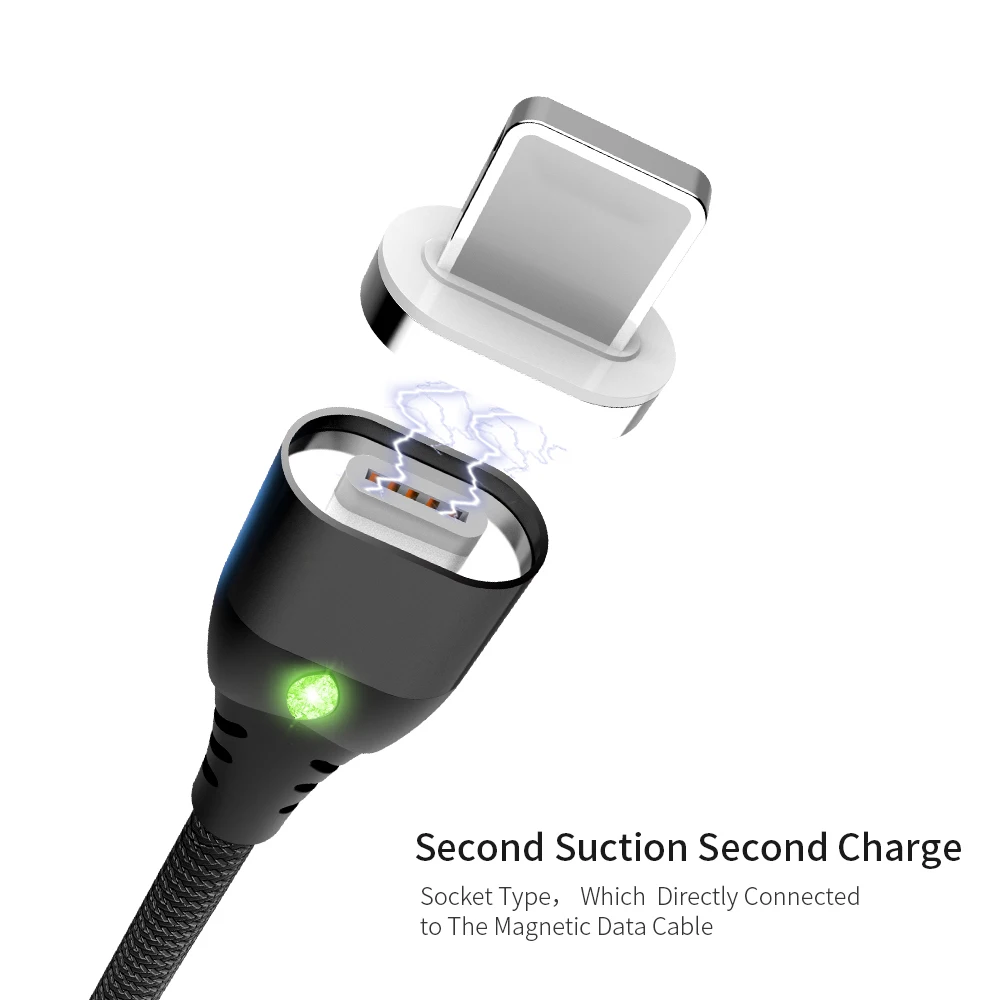 KingFriend Магнитный Micro USB кабель для iphone samsung type C быстрое зарядное устройство Магнитный зарядный адаптер usb type C кабель для мобильного телефона