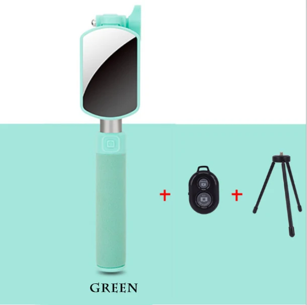 Мобильный телефон селфи-палка большое зеркало с линейкой в-одном складной 360