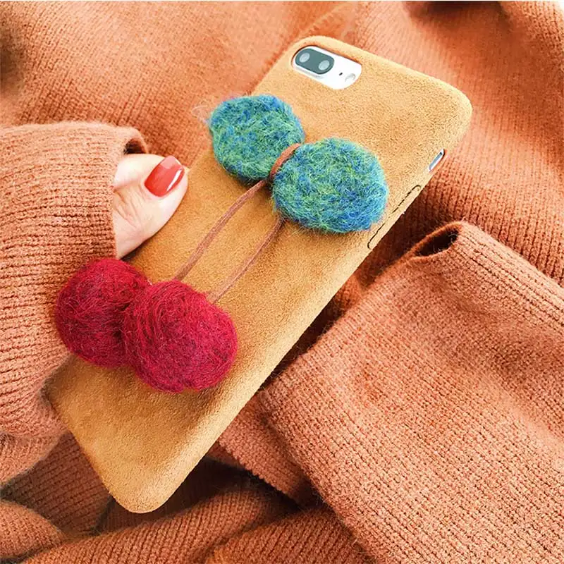 Boucho для iphone Xs Чехлы MAX XR модный плюшевый теплый мягкий чехол телефона iPhone 6 6s 7 8 Plus с