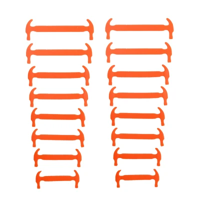 orange 16 шт./лот, креативные силиконовые шнурки для мужчин и женщин, модные эластичные шнурки для тренировок, шнурки для обуви - Цвет: orange