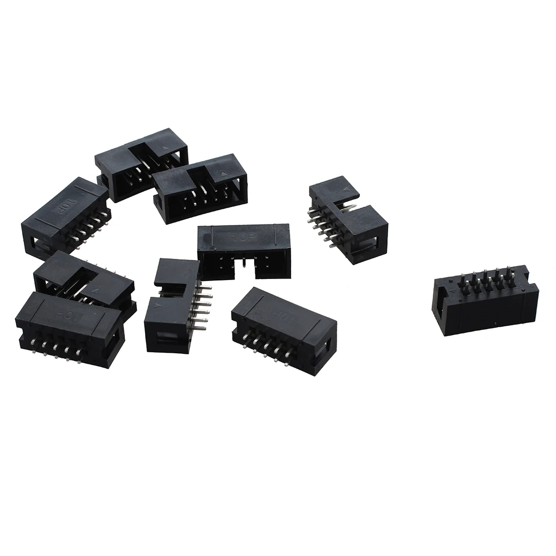 Фирменная новинка 10 шт. 2x5 Pin 2 54 мм Шаг двухрядные PCB IDC штырьковые