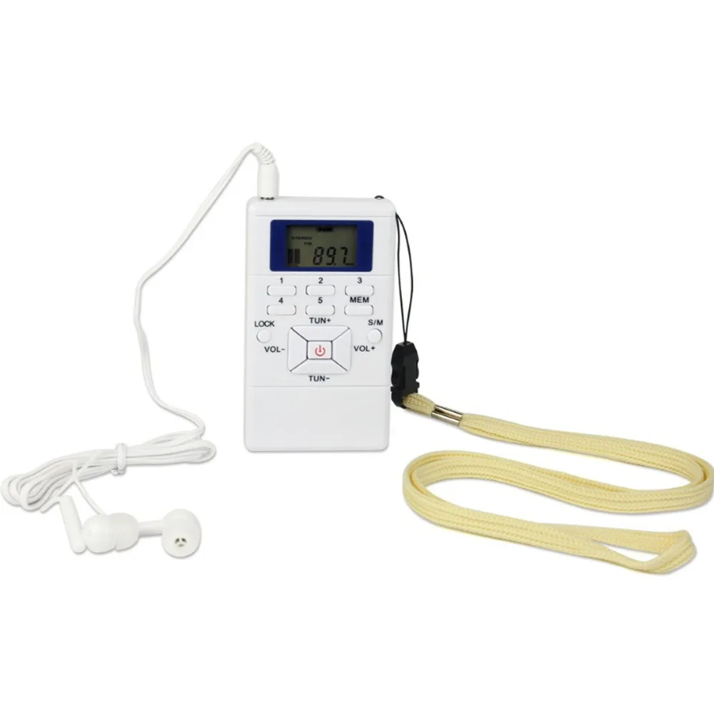 Горячий Портативный Миниатюрный светодиодный дисплей fm радио приемник цифровой