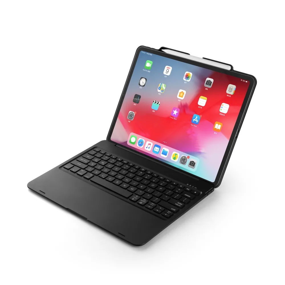 Беспроводной Bluetooth чехол для клавиатуры для iPad Pro 12,9 дюйма с красочным Светодиодный подсветкой