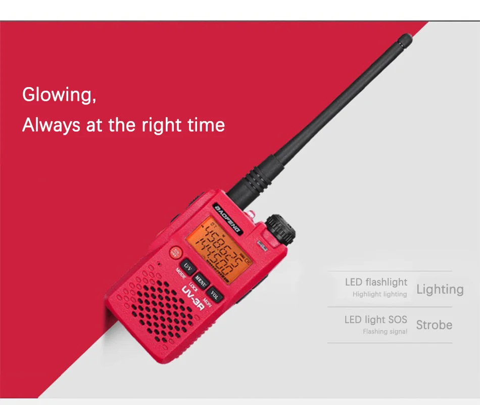 Baofeng UV-3R Walkie Talkie Mark 136-174/400-470 МГц двухдиапазонный двухсторонний радиоприемник Doppia Frequenzy display Due Vie радио св. Хэм радио