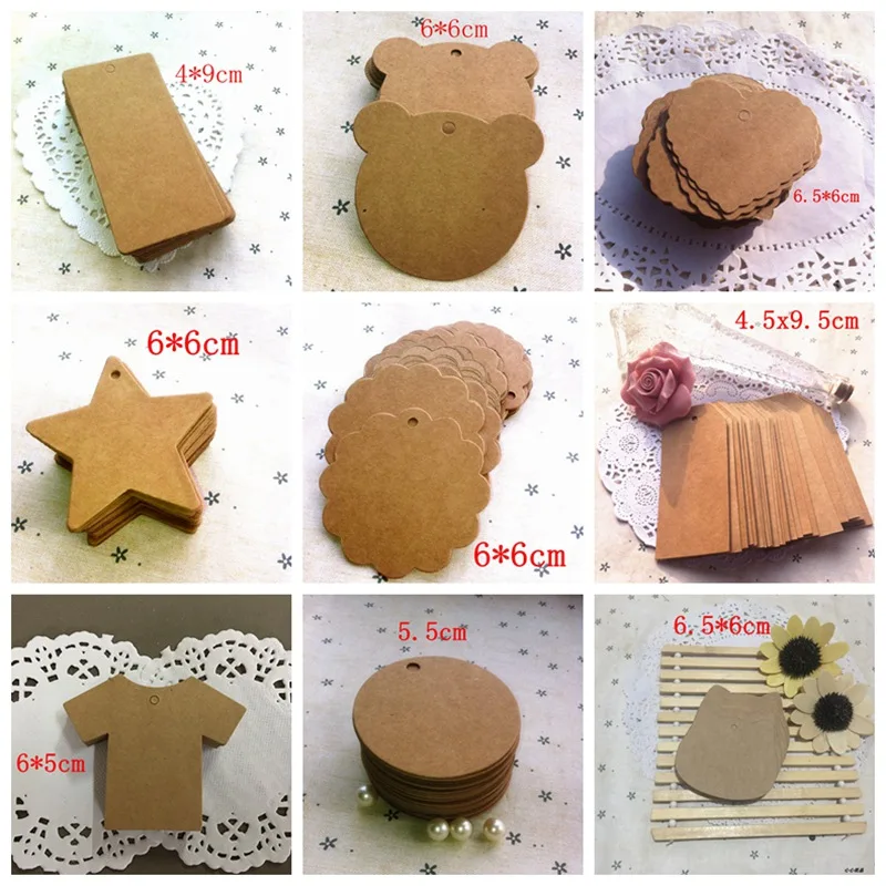 20 шт. ярлыки из крафт бумаги с надписью Handmade with Love|Открытки и приглашения| |