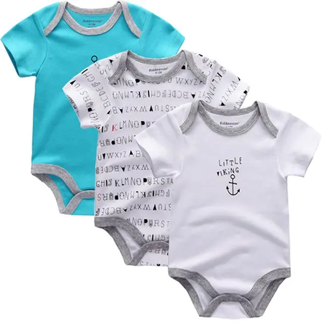 3045 Baby bodysuits Summer Clothes Baby Boy short Sleeves Cartoon Bodysuit New Newborn Girl Climbing Pajama - Цвет: 3045