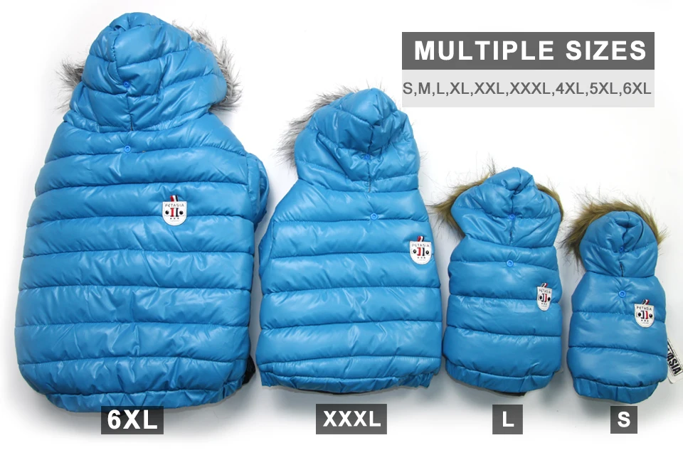 XXXL одежда для больших собак зимние комбинезоны для собак пуховые парки для больших собак водонепроницаемые куртки для собак 3XL 4XL 5XL XXXL PETASIA