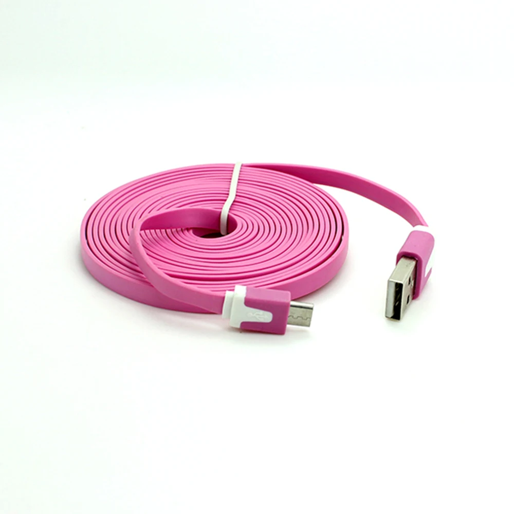 Плоский тонкий USB кабель 10 футов для зарядки и синхронизации данных Galaxy Note других