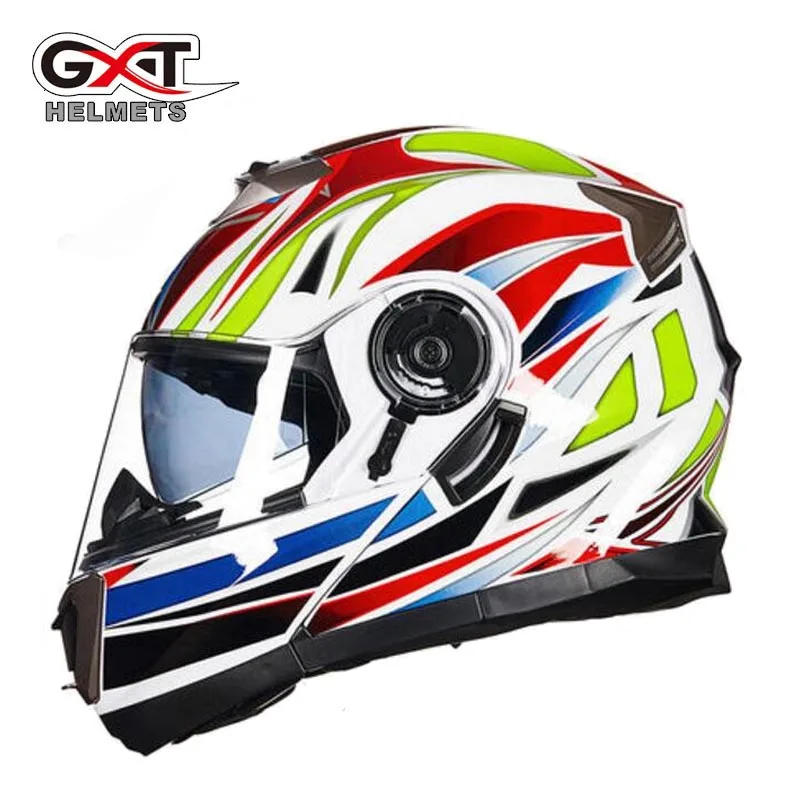 Новинка зимы 2019 мотоциклетный шлем GXT с откидной крышкой и двумя линзами