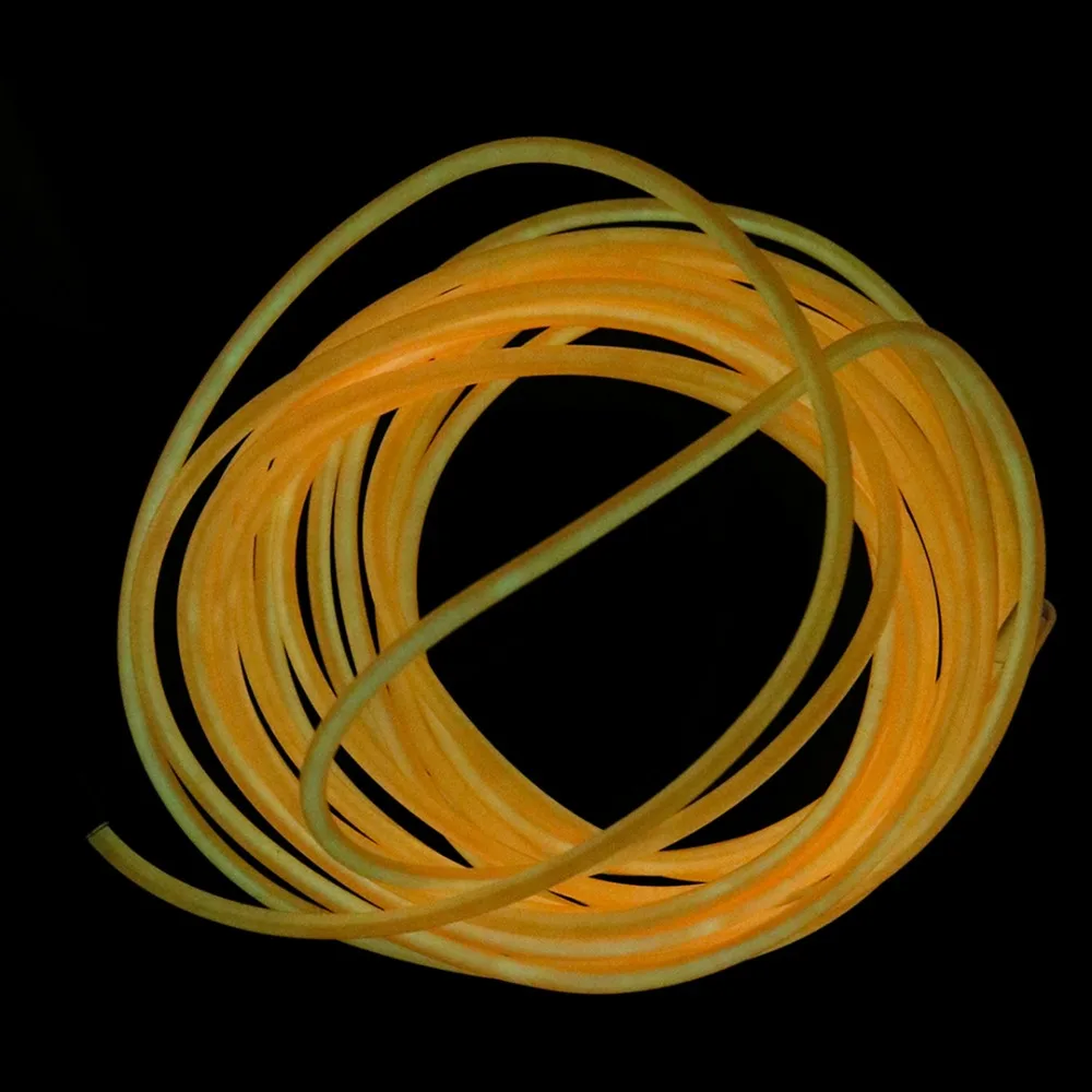 Неоновый светильник, неоновый светодиодный светильник, EL Wire Rope Tube, гибкая светодиодная лента, светильник с контроллером, декор для танцевальной вечеринки, водонепроницаемый, 1 м, 2 м, 3 м, TW