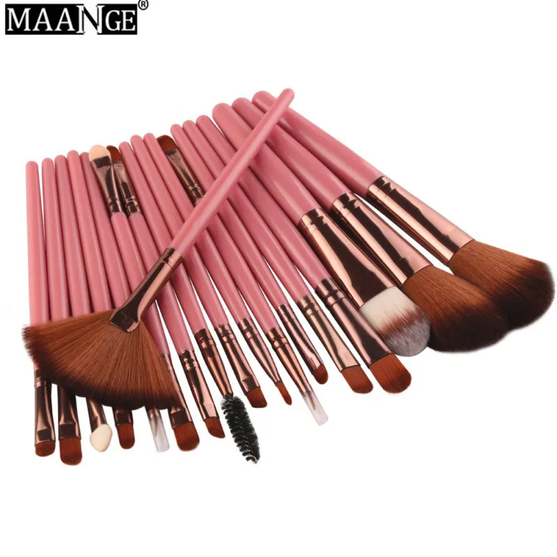 Makeup Brushes Set Powder Foundation Blush Eyeshadow Eyeliner Lip Beauty Make up Brush Tools MAANGE 18 Pcs