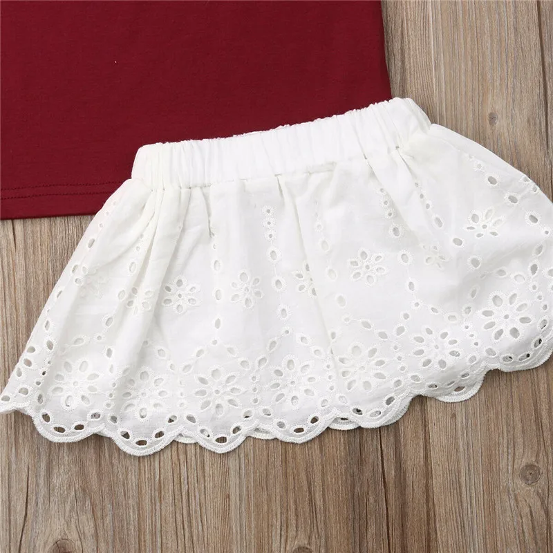 Комплект летней одежды для девочек хлопковая Футболка с рукавами крылышками и