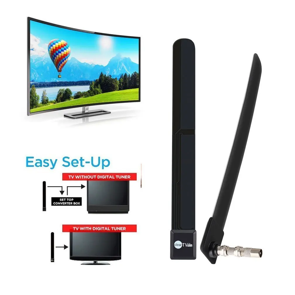 Новинка, Черная Цифровая антенна, чистый ключ для ТВ HD tv, ТВ-палка, внутренняя ТВ-антенна, 1080 p, HD Канатный кабель для усиления сигнала для дома