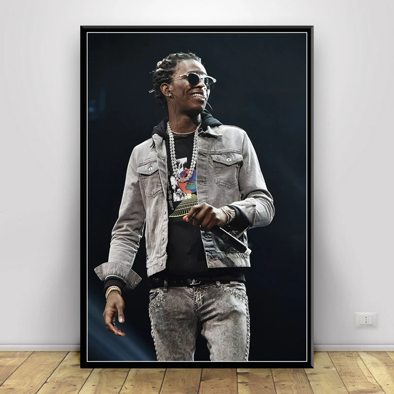 P339 Young Thug Hip Hop Rap Music Singer Rapper Star Art Painting Silk Canvas Poster Wall Home Decor | Дом и сад