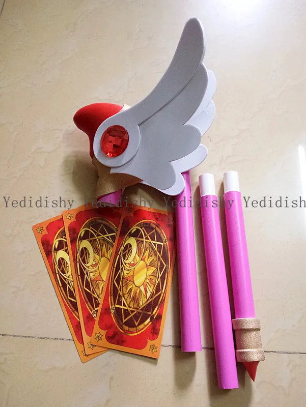 Горячее аниме кардкоптер Сакура КИНОМОТО косплей оружие голова птицы/звезда