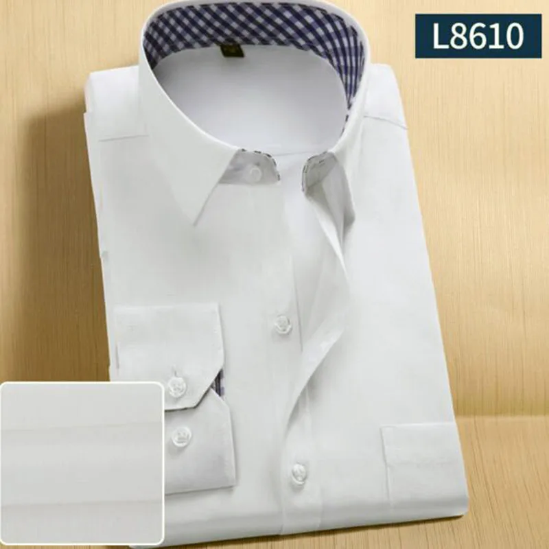 Мужская деловая рабочая одежда однобортные рубашки Camisa однотонные яркие цвета