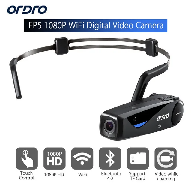 ORDRO EP5 Wi Fi 8 0 МП H.264 Bluetooth Камера Высокое разрешение видеокамера HD 1080 P телефон с