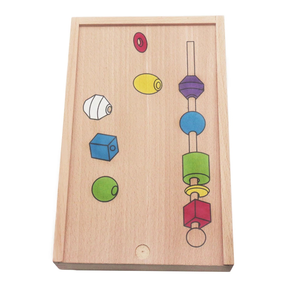 Игрушка montessori деревянный Монтессори бисера Sequencing набор блок игрушечные лошадки