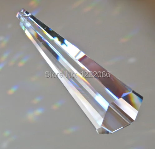 25PCS Crystal Flute Prism Suncatcher Ornament 63mm (+25Pcs Rings)