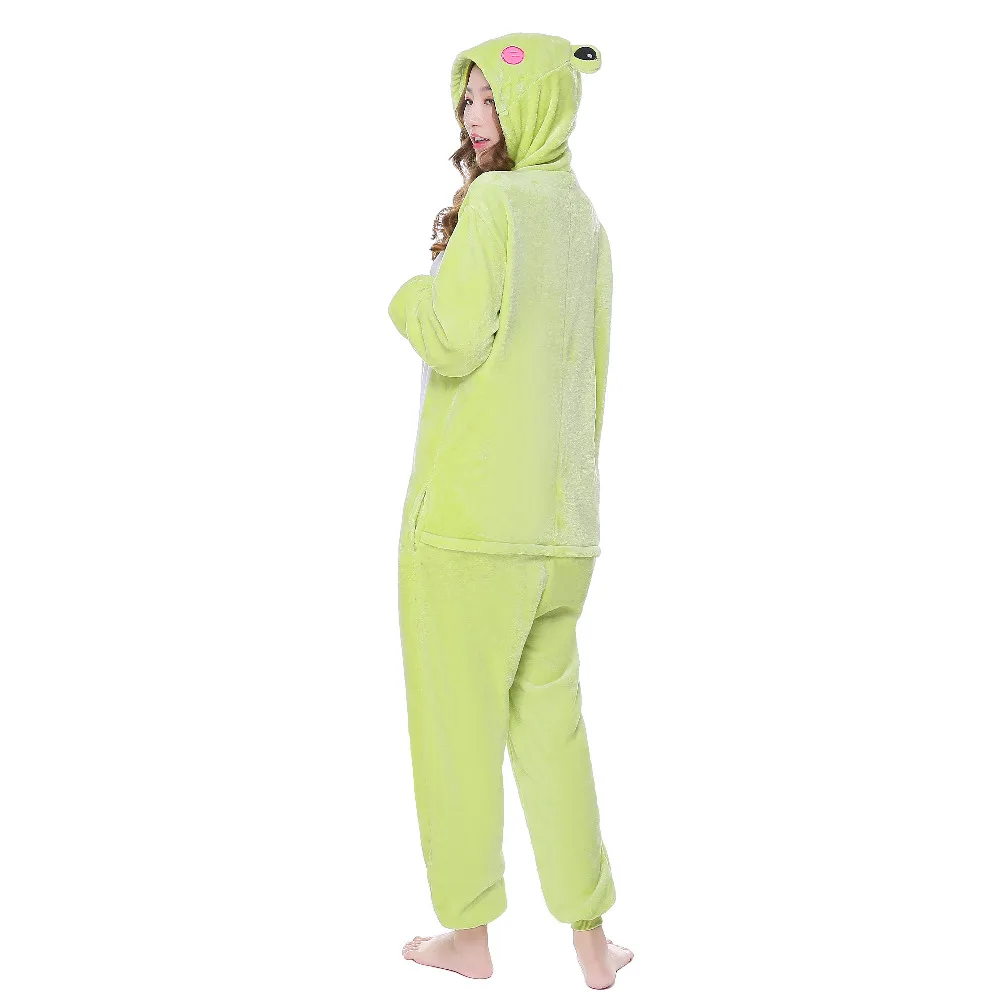 Оптовая продажа животных лягушка Onesie взрослых унисекс Косплэй костюм пижамы для