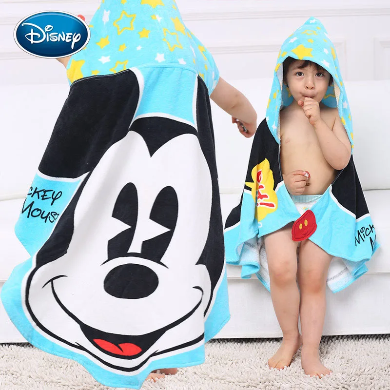 Disney Boy Girl банное полотенце накидка хлопковое детское газовое с капюшоном мягкое