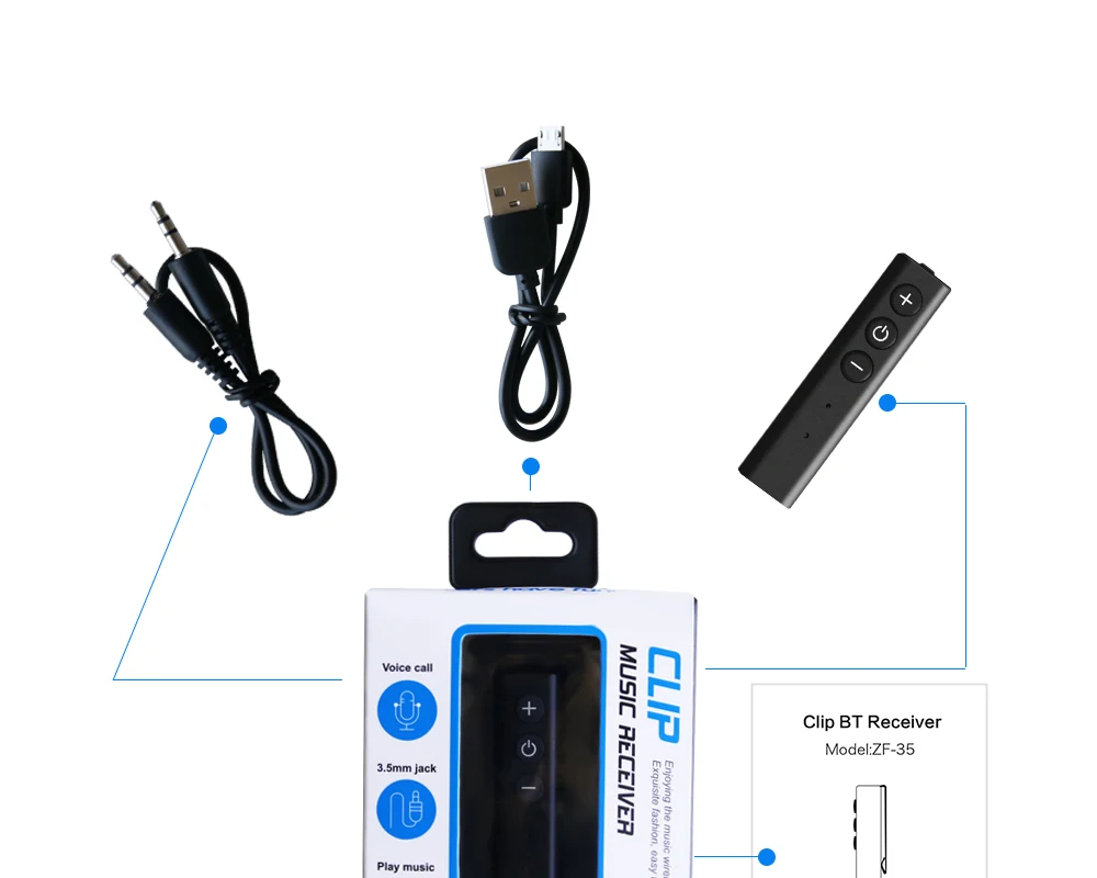 Ssu V4.0 Bluetooth музыкальный приемник с 3,5 мм аудио разъем для мобильного телефона к проводным наушникам звук автомобиля аудио