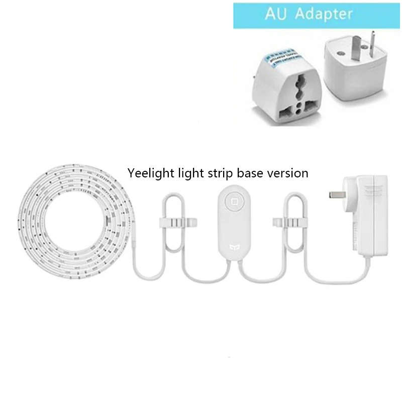Add AU plug Умный светильник Xiaomi Yeelight, светодиодный светильник, расширяемый до 10 м, Wi-Fi приложение, пульт дистанционного управления, удлинитель для умного дома - Цвет: Add AU plug