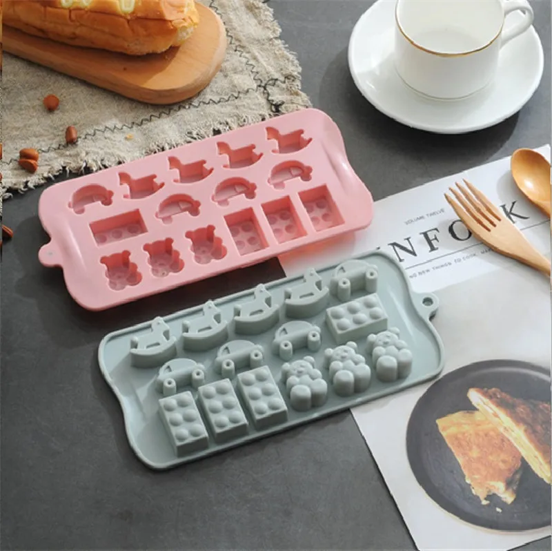 22.5x10.8x1.6cm Handmade Soap Mold Chocolate Cake Decorating Tools DIY Cookies Fondant Silicone Trojan Mould | Дом и сад