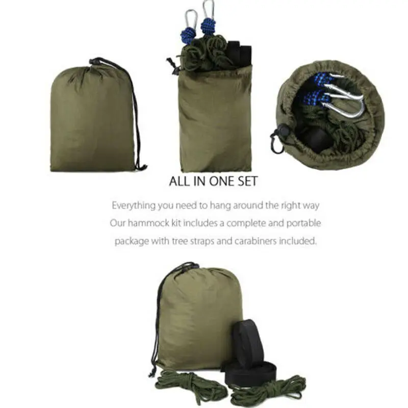 Портативный двойной гамак с москитной сеткой для путешествий на открытом