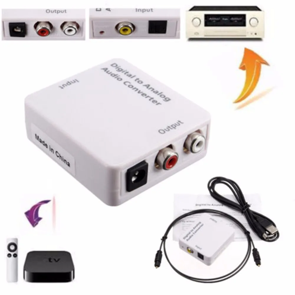 2017 Новый ТВ оптический цифровой SPDIF/коаксиальный для RCA L/R наушников аналоговый