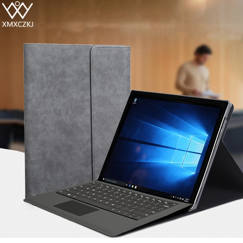 XMXCZKJ Роскошный Откидная Крышка Чехол Для Microsoft Surface Pro 4 5 3 Tablet Подставка PU Кожаный