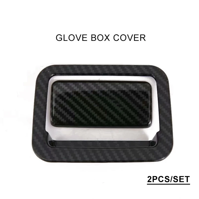 YCSUNZ ABS carbon fiber Interior door handle panels interior parts car styling car interior accessories For toyota rav4 - Цвет: glove box cover