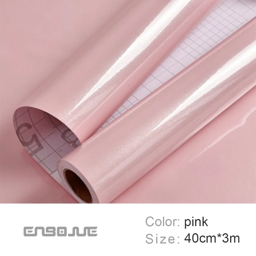 Pink 0,4x3 м водонепроницаемый белый жемчуг обои шкаф ПВХ самоклеющиеся обои мебель ремонт наклейки кухня домашний декор - Цвет: Pink
