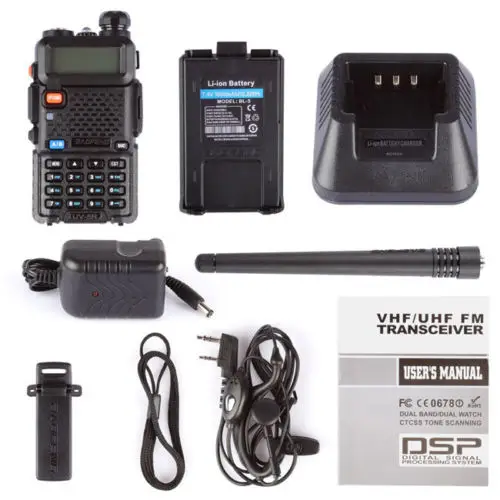 Рация Baofeng UV-5R 136-174/400-520 МГц 5 Вт УКВ Двухдиапазонный портативный двухсторонний