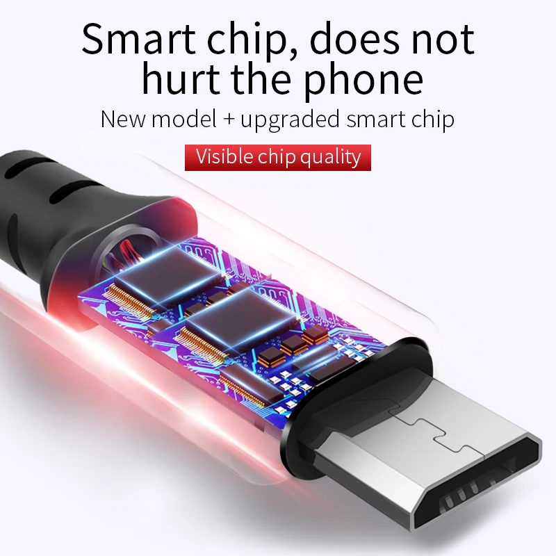 Hadinas Micro USB кабель быстрая Синхронизация данных зарядный для samsung huawei Xiaomi Andriod Microusb