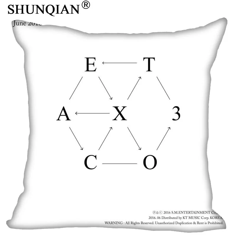 5 Заказная наволочка EXO квадратная Подушка на молнии крышка 35X35,45X45,60X60 см(две стороны) печать ваших фотографий наволочки - Цвет: 5