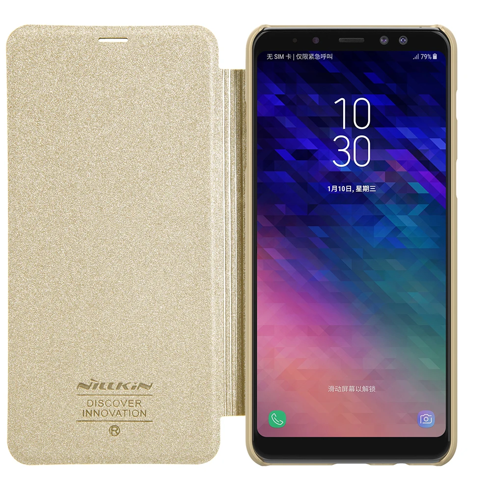 Nillkin Блестящий флип чехол для samsung Galaxy A8 2018 защитный мобильного телефона домашний