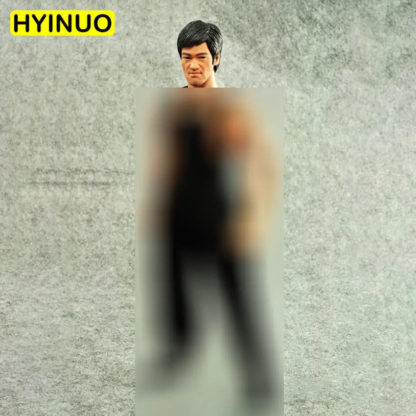 Head carving Коллекция 1/6 года, китайский костюм Kongfu, Брюс Ли, белый, с длинным рукавом, кунг-фу, Тан, костюм, комплект одежды, модель для 12 дюймов, фигурка тела - Цвет: Head carving