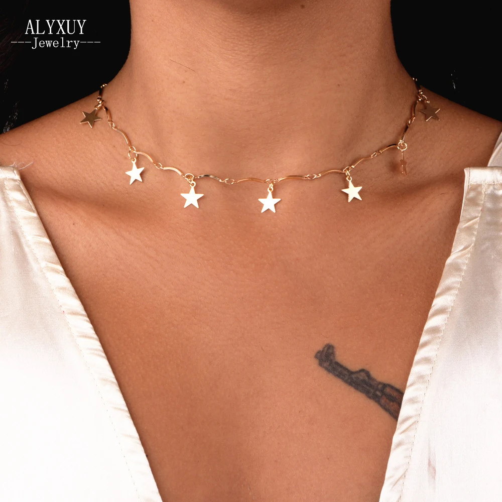Новая мода модные ювелирные изделия звено цепи с Star колье подарок для женщины