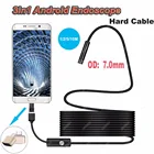 Камера-эндоскоп USB Type-c с жестким кабелем 7 мм, камера-эндоскоп типа C для телефонов Android, ПК, трубные камеры