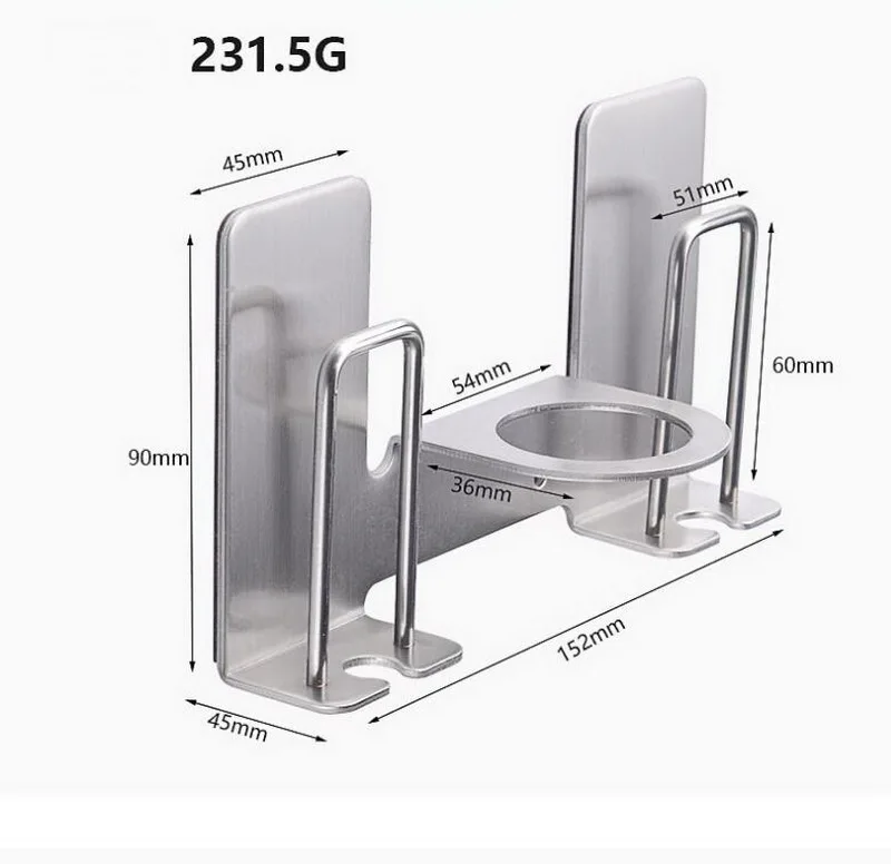 Набор металлических держателей для зубных щёток из нержавеющей стали|Держатели