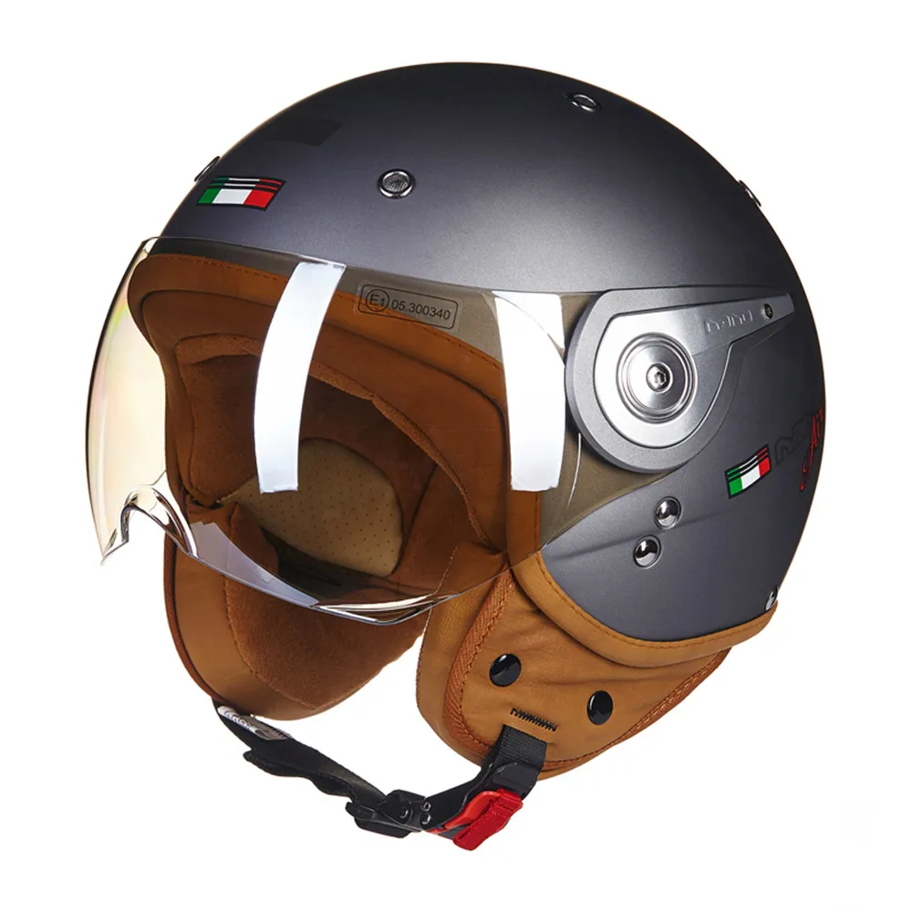 BEON moto rcycle скутер шлем 3/4 с открытым лицом винтажный шлем 11040 moto Casque Casco moto cicleta Capacete унисекс реактивные шлемы