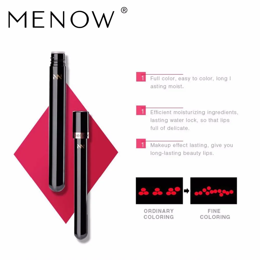 Бренд Menow Pro Cosmetics 62 цвета губная помада batom mate Жидкий блеск красота лабиос для губ