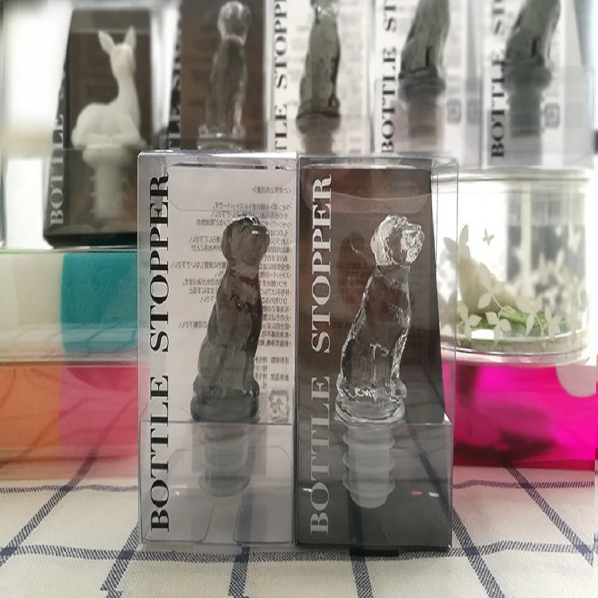 60 шт. франфранк вино креативное Вино мультфильм животное красное пробки печать