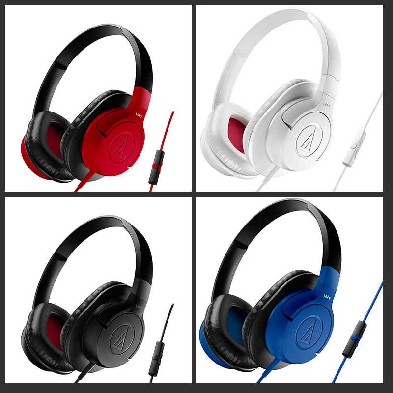 Оригинальные проводные наушники Audio-Technica ATH-AX1iS с пультом дистанционного управления и громкостью, музыкальные наушники для E-sports плеера