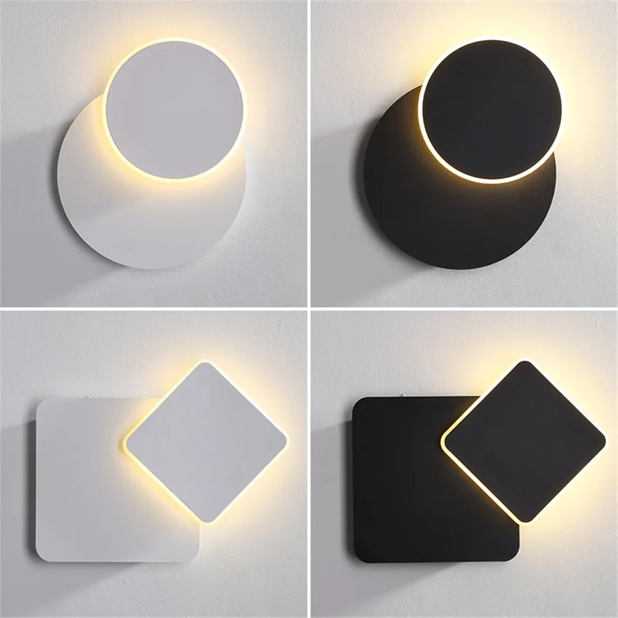 

BEIAIDI Nordic Creative Rotatble Led Wall Light Iron Wall Sconces Modern Aisle Corridor Hotel Restaurant Bar Lighting Decoration