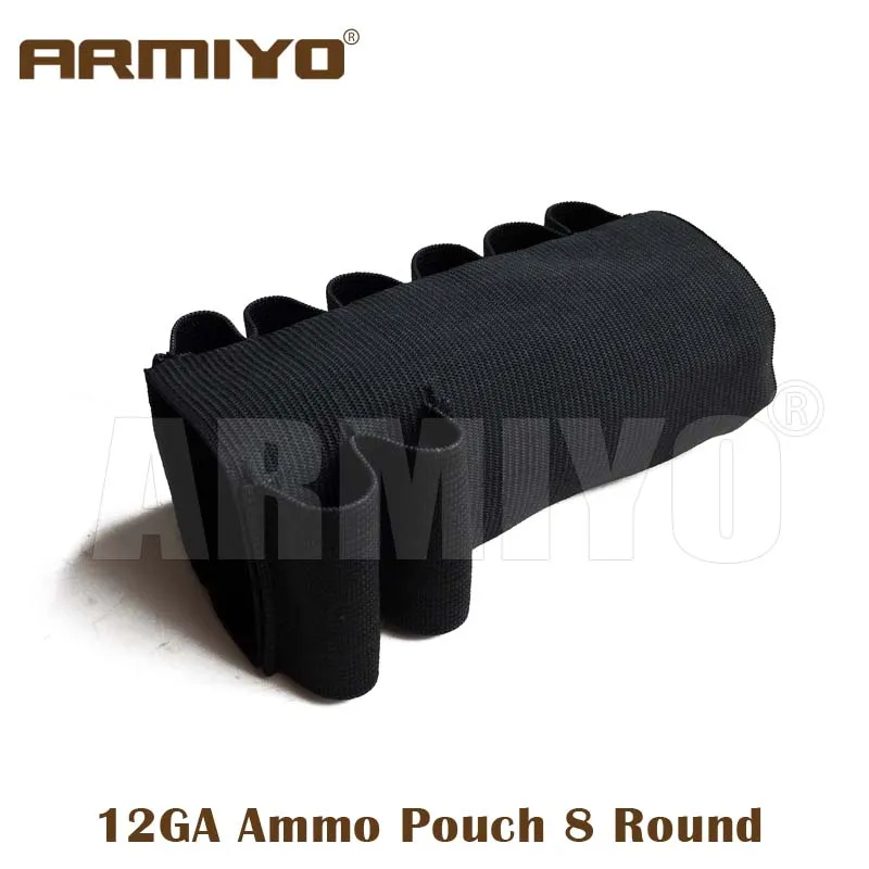 Тактический armiyo 8 круглый 12GA 12 калибровочный пистолет БОЕВОЙ ОХОТНИЧИЙ патронный патрон запас пуля мешок черный стрельба аксессуары - Цвет: Black